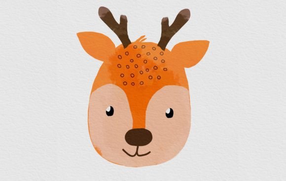Download Cute Woodland Watercolor Animal| Deer - Woodland watercolor Collection