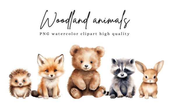 Download Animals Cute Woodland Watercolor Clipart - Woodland watercolor Collection
