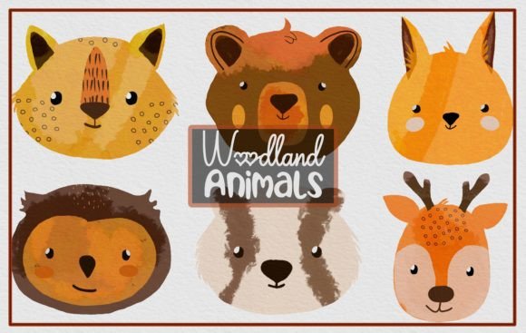 Download Cute Woodland Watercolor Animals - Woodland watercolor Collection
