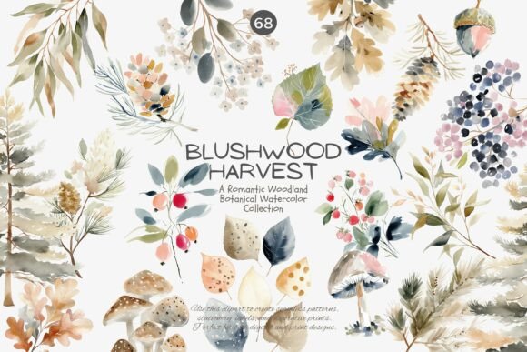 Download Autumn Woodland Watercolor Clipart Bundl - Woodland watercolor Collection