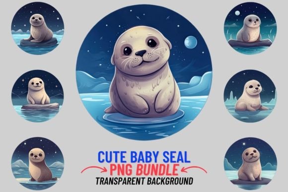 Download Cute Baby Seal 8 PNG Clipart Bundle - Premium Bundle