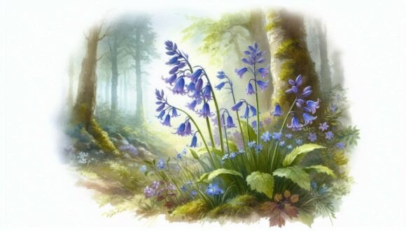Download Bluebell Woodland Watercolor - Woodland watercolor Collection